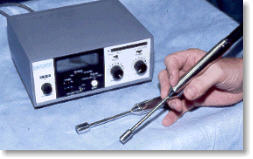 US Surgical's Navigator with the Parathyroid Probe is used for radioguided parathyroid surgery.